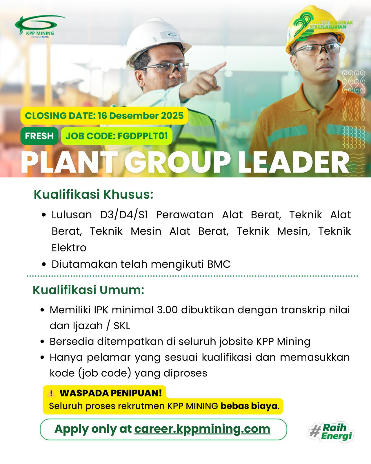 PENGUMUMAN LAPANGNA KERJA